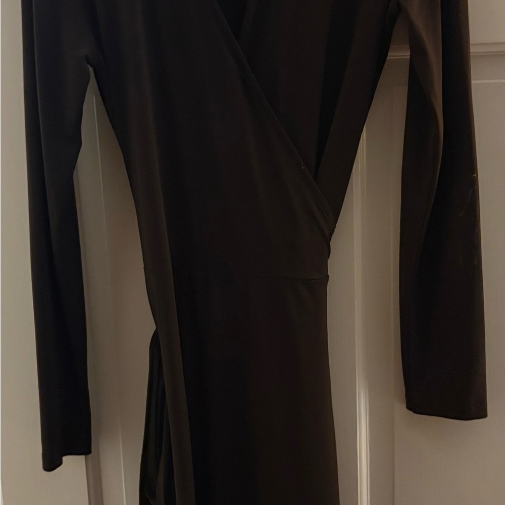 Elegant dark chocolate brown Wrap Dress